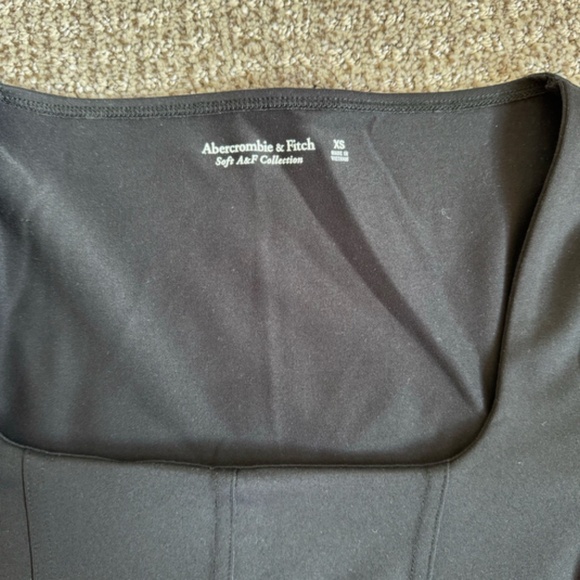 Abercrombie & Fitch Long-Sleeve Cotton-Modal Squareneck Corset Bodysuit - Picture 3 of 5